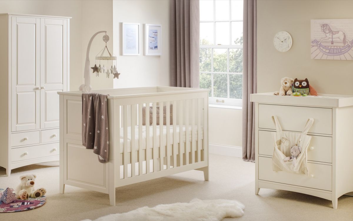 Cameo Cot bed - Stone White