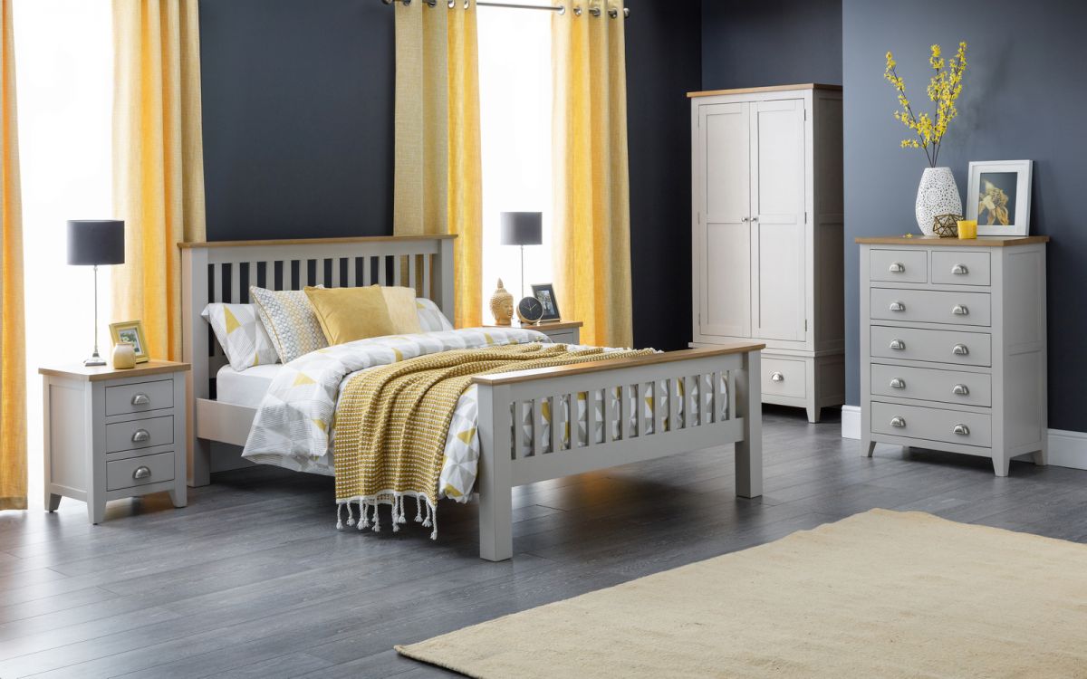 Richmond Bed HFE 135cm Double - Grey Julian Bowen