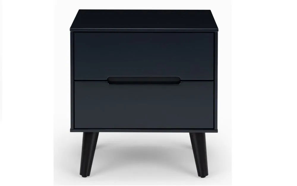 Alicia 2 Drawer Bedside - Anthracite Julian Bowen