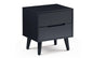 Alicia 2 Drawer Bedside - Anthracite Julian Bowen