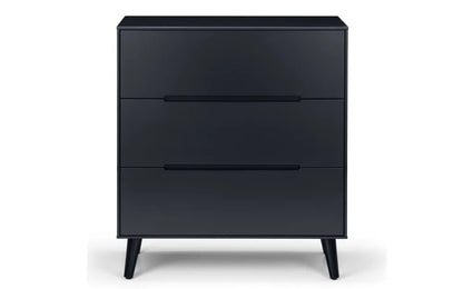 Alicia 3 Drawer Chest - Anthracite Julian Bowen