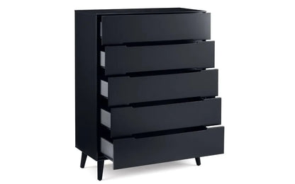 Alicia 5 Drawer Chest - Anthracite Julian Bowen