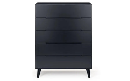 Alicia 5 Drawer Chest - Anthracite Julian Bowen