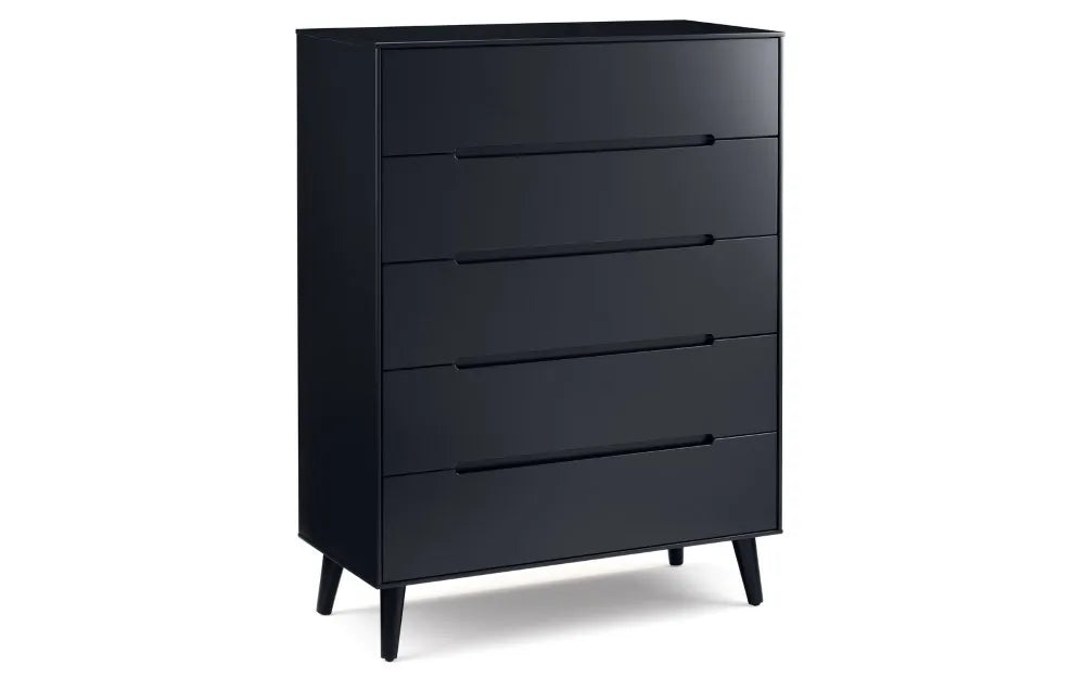 Alicia 5 Drawer Chest - Anthracite Julian Bowen