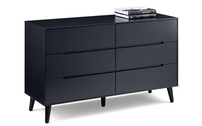 Alicia 6 Drawer Wide Chest - Anthracite Julian Bowen