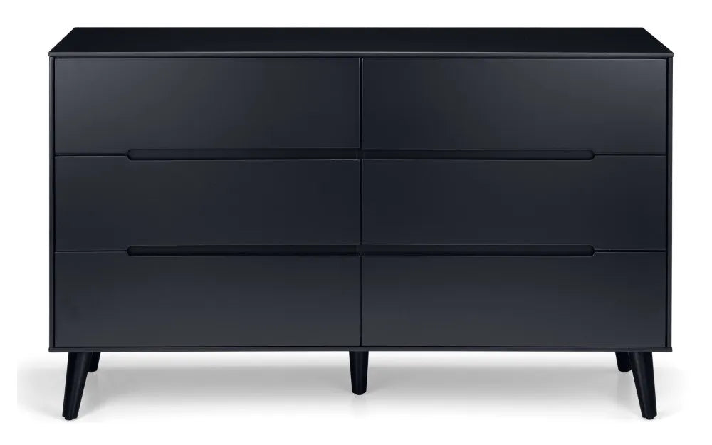 Alicia 6 Drawer Wide Chest - Anthracite Julian Bowen