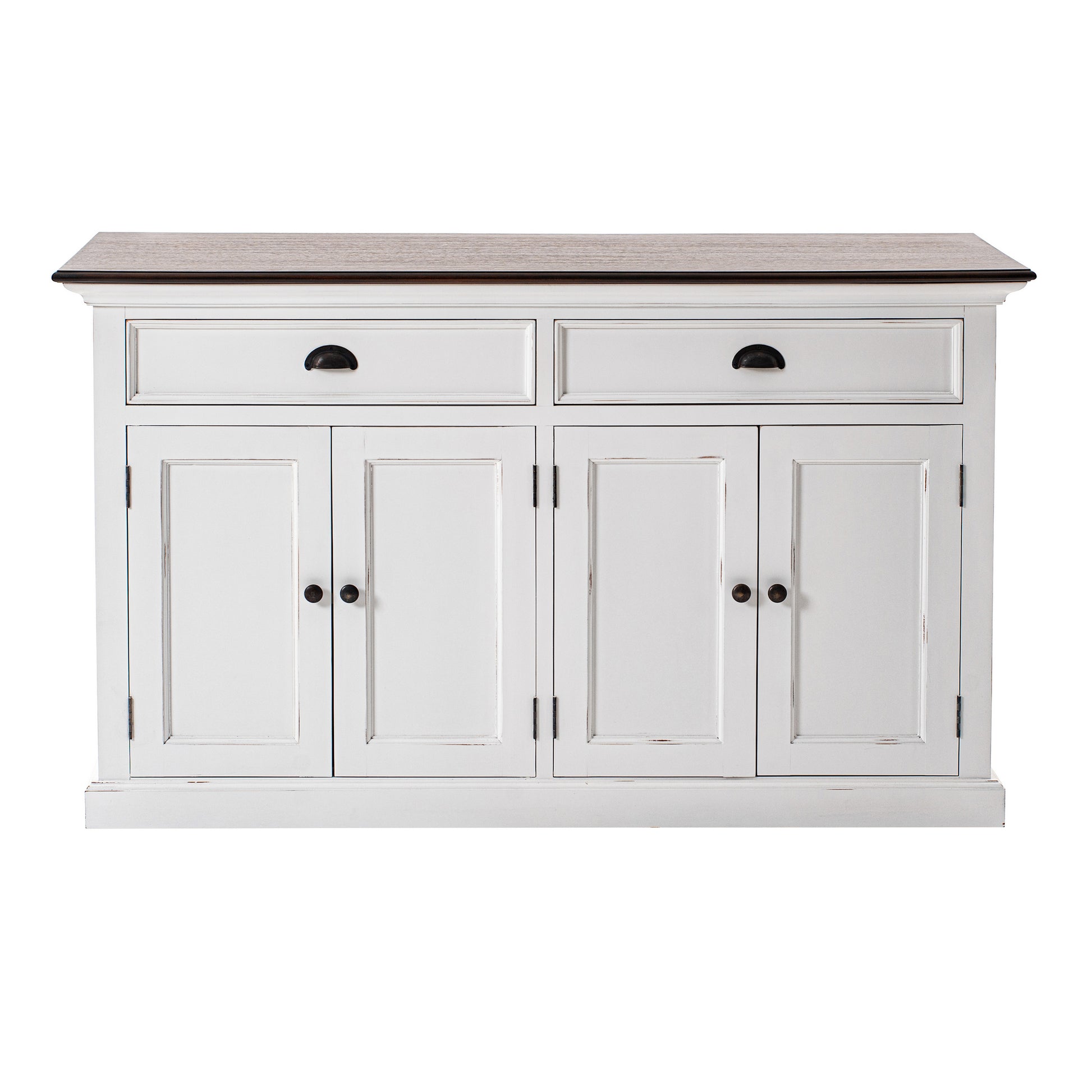 NovaSolo Halifax Accent White Distress Classic Buffet - Oakavia