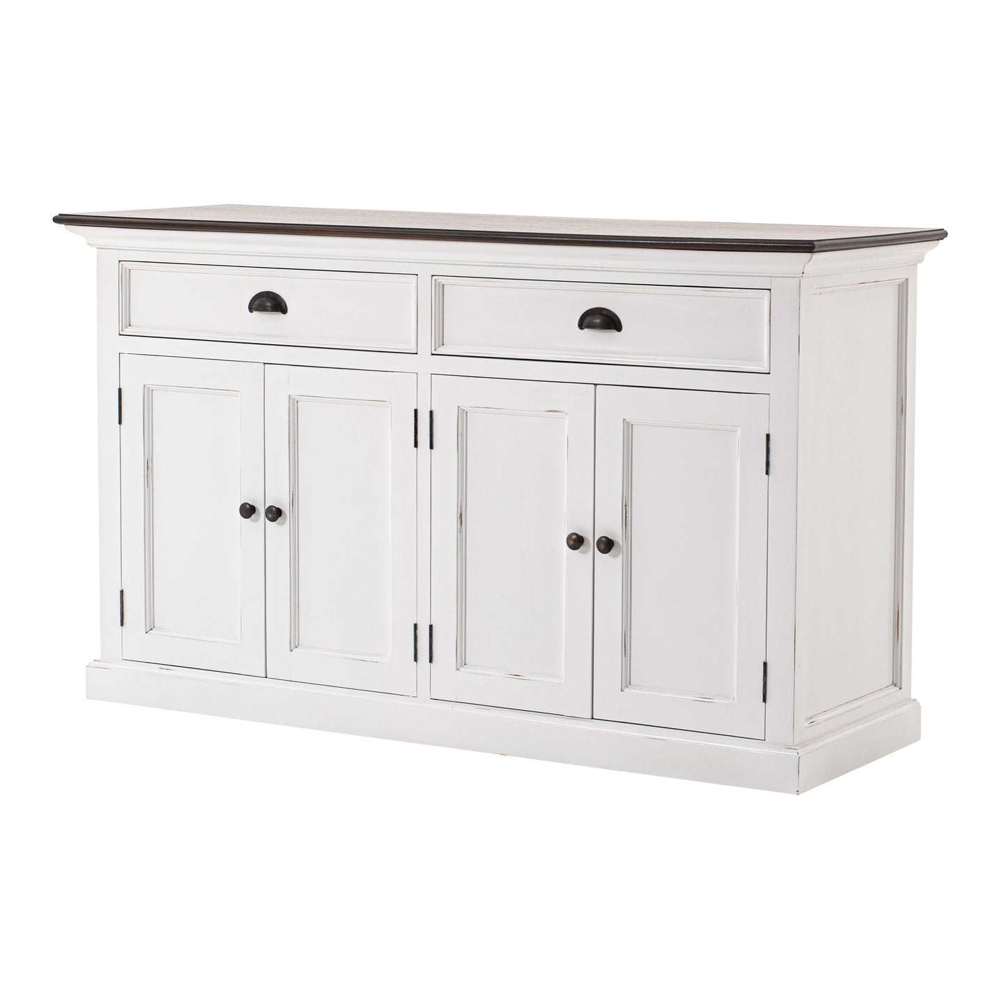 NovaSolo Halifax Accent White Distress Classic Buffet - Oakavia