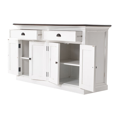 NovaSolo Halifax Accent White Distress Classic Buffet - Oakavia