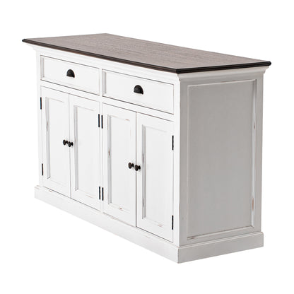 NovaSolo Halifax Accent White Distress Classic Buffet - Oakavia