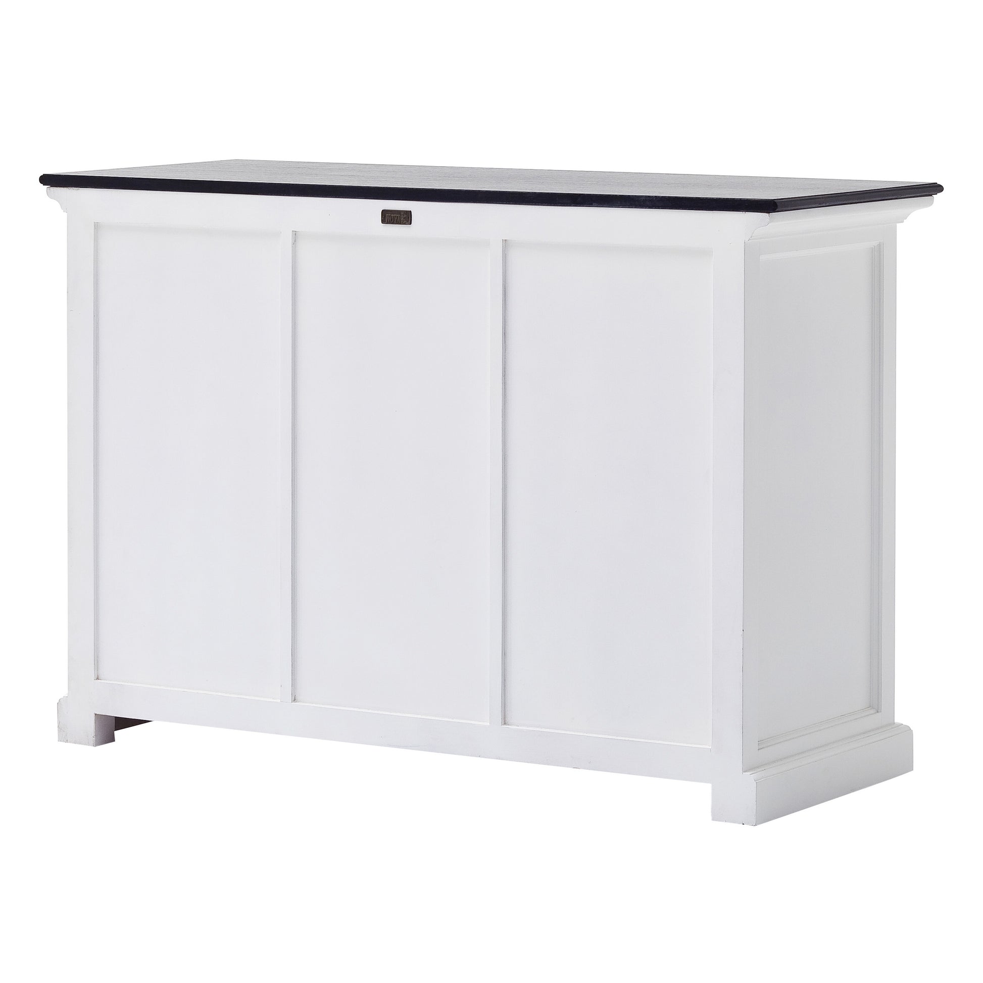 NovaSolo Halifax Contrast Classic White Buffet with 2 Baskets - Oakavia