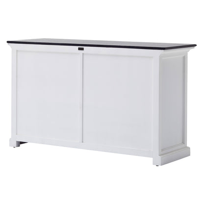 NovaSolo Halifax Contrast Classic White Buffet with Sliding Doors - Oakavia