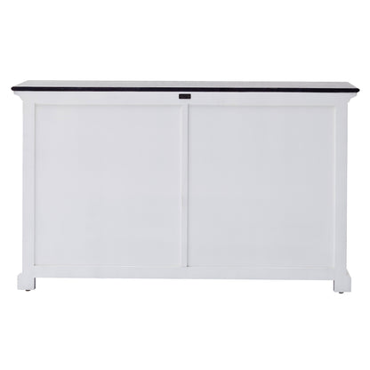 NovaSolo Halifax Contrast Classic White Buffet with Sliding Doors - Oakavia