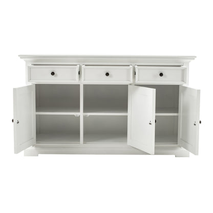 NovaSolo Provence Classic White Classic Sideboard with 3 doors - Oakavia