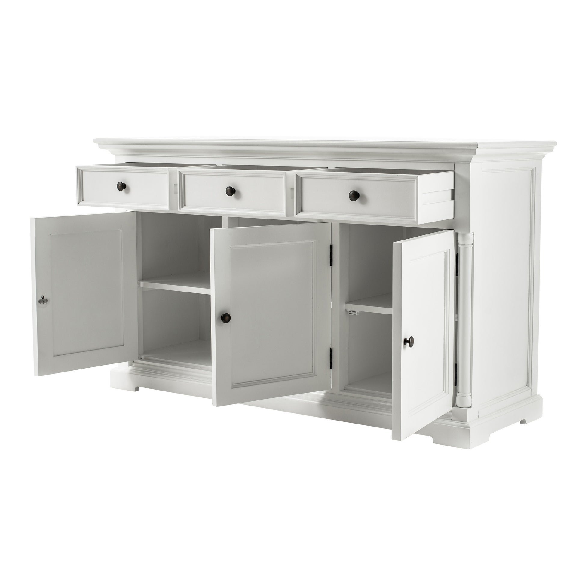 NovaSolo Provence Classic White Classic Sideboard with 3 doors - Oakavia