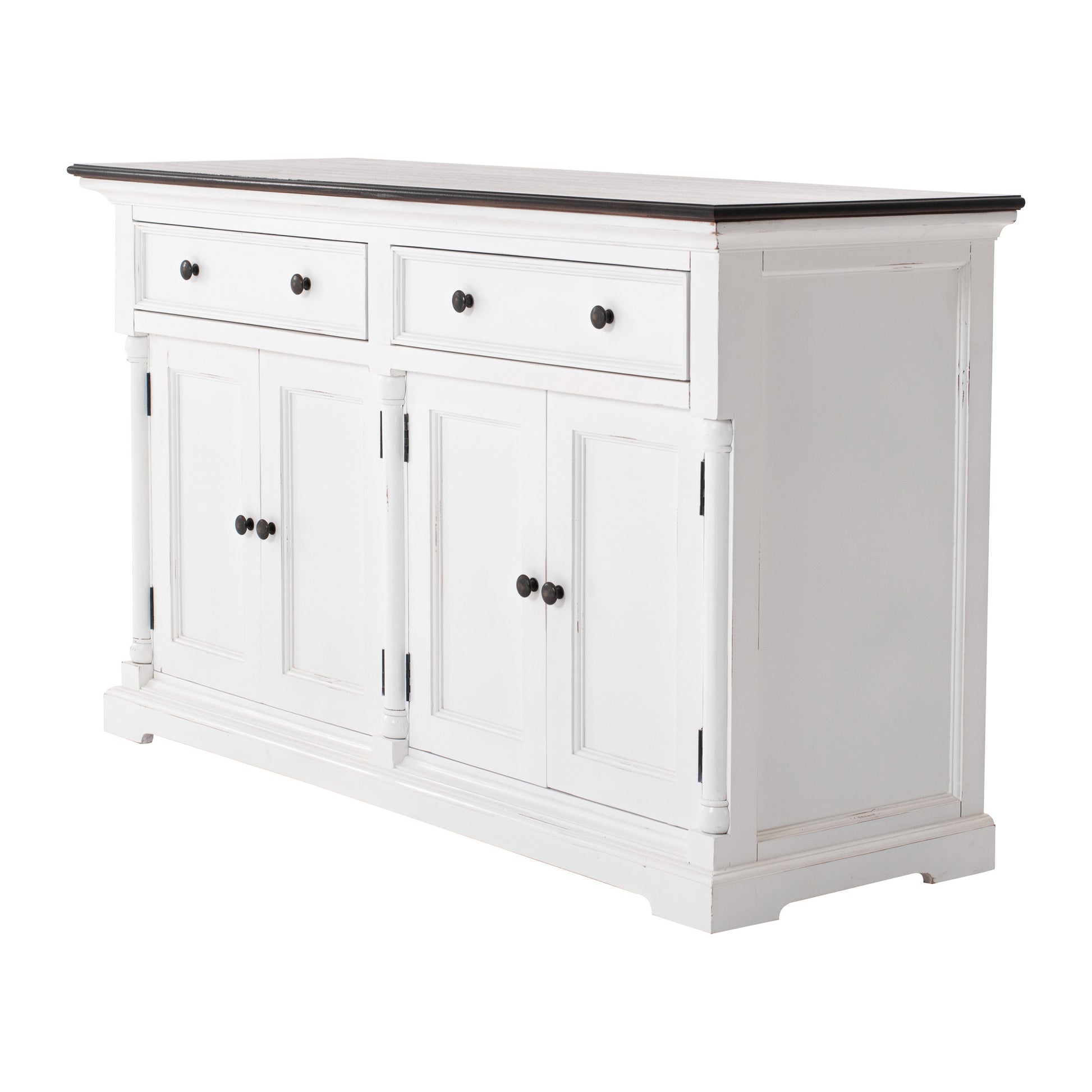 NovaSolo Provence Accent White Distress Classic Buffet - Oakavia