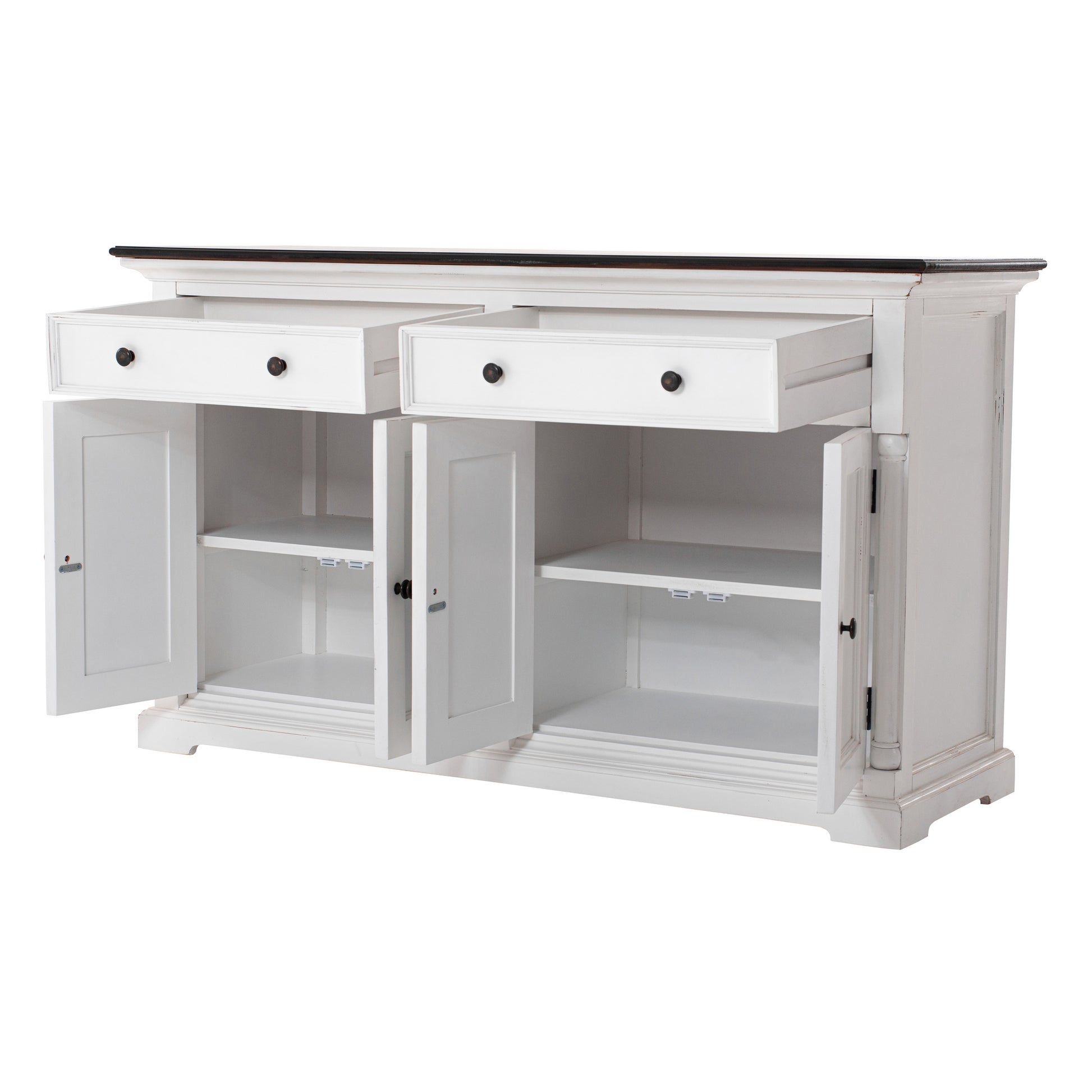 NovaSolo Provence Accent White Distress Classic Buffet - Oakavia