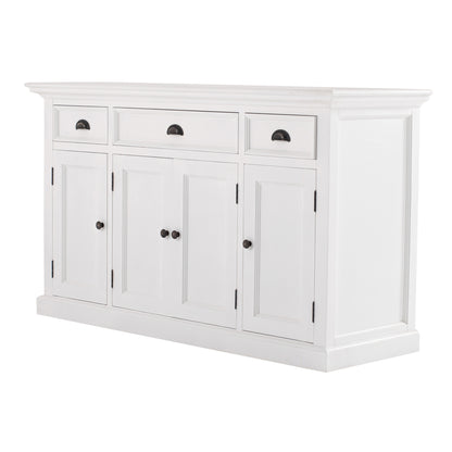 NovaSolo Halifax Classic White Buffet with 4 Doors 3 Drawers - Oakavia