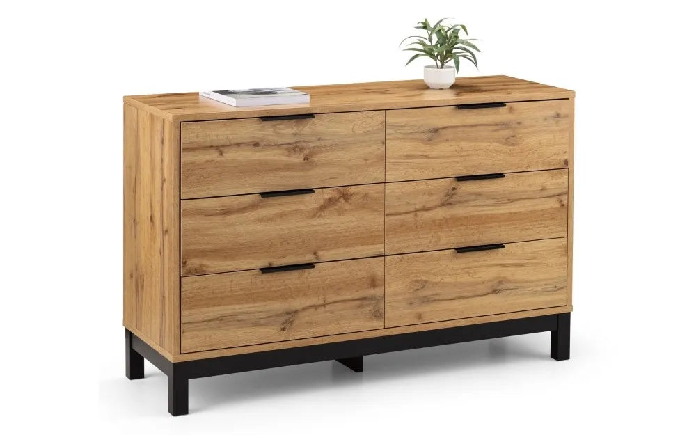 Bali 6 Drawer Wide Chest Julian Bowen