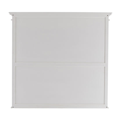 NovaSolo Halifax Classic White Glass-Display Hutch Unit - Oakavia