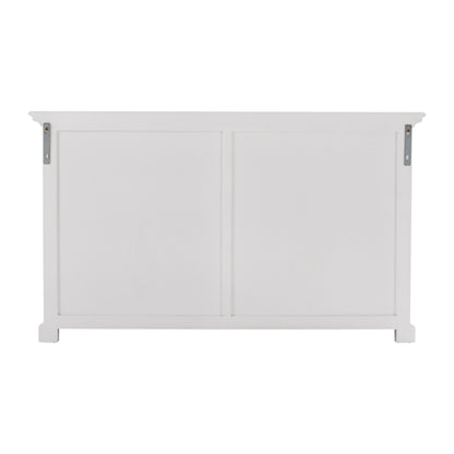 NovaSolo Halifax Classic White Glass-Display Hutch Unit - Oakavia