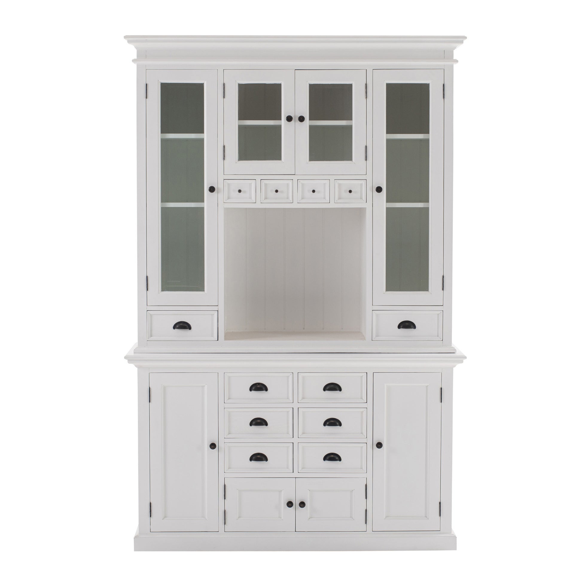 NovaSolo Halifax Classic White Kitchen Hutch Unit - Oakavia