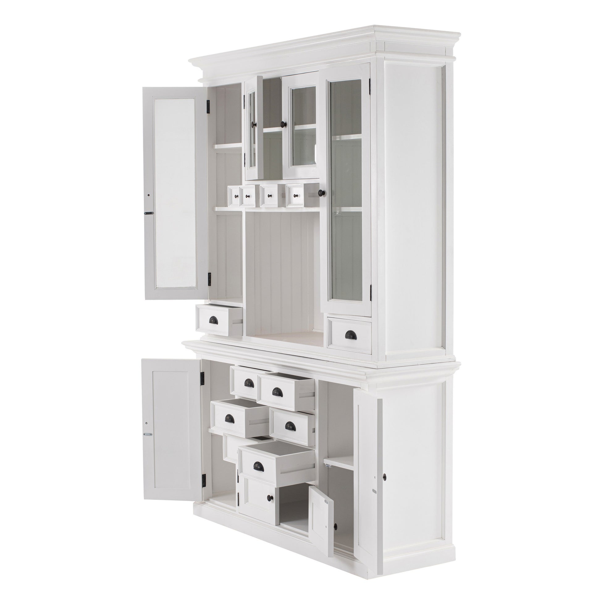 NovaSolo Halifax Classic White Kitchen Hutch Unit - Oakavia