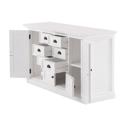 NovaSolo Halifax Classic White Kitchen Hutch Unit - Oakavia