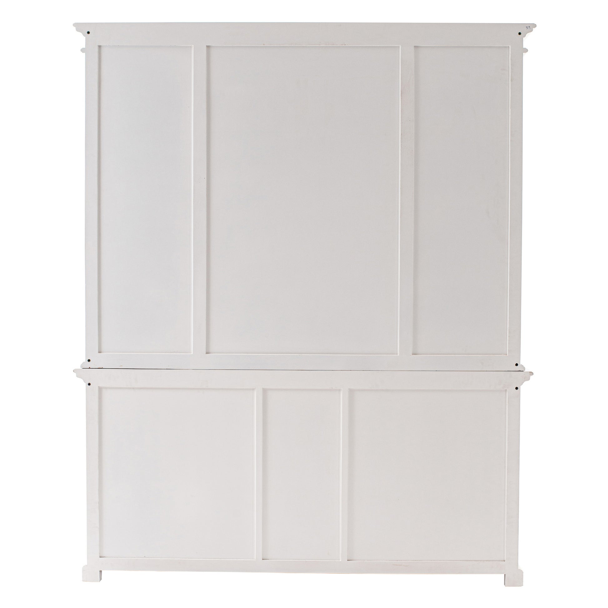 NovaSolo Halifax Classic White Kitchen Hutch Cabinet with 5 Doors 3 Drawers - Oakavia