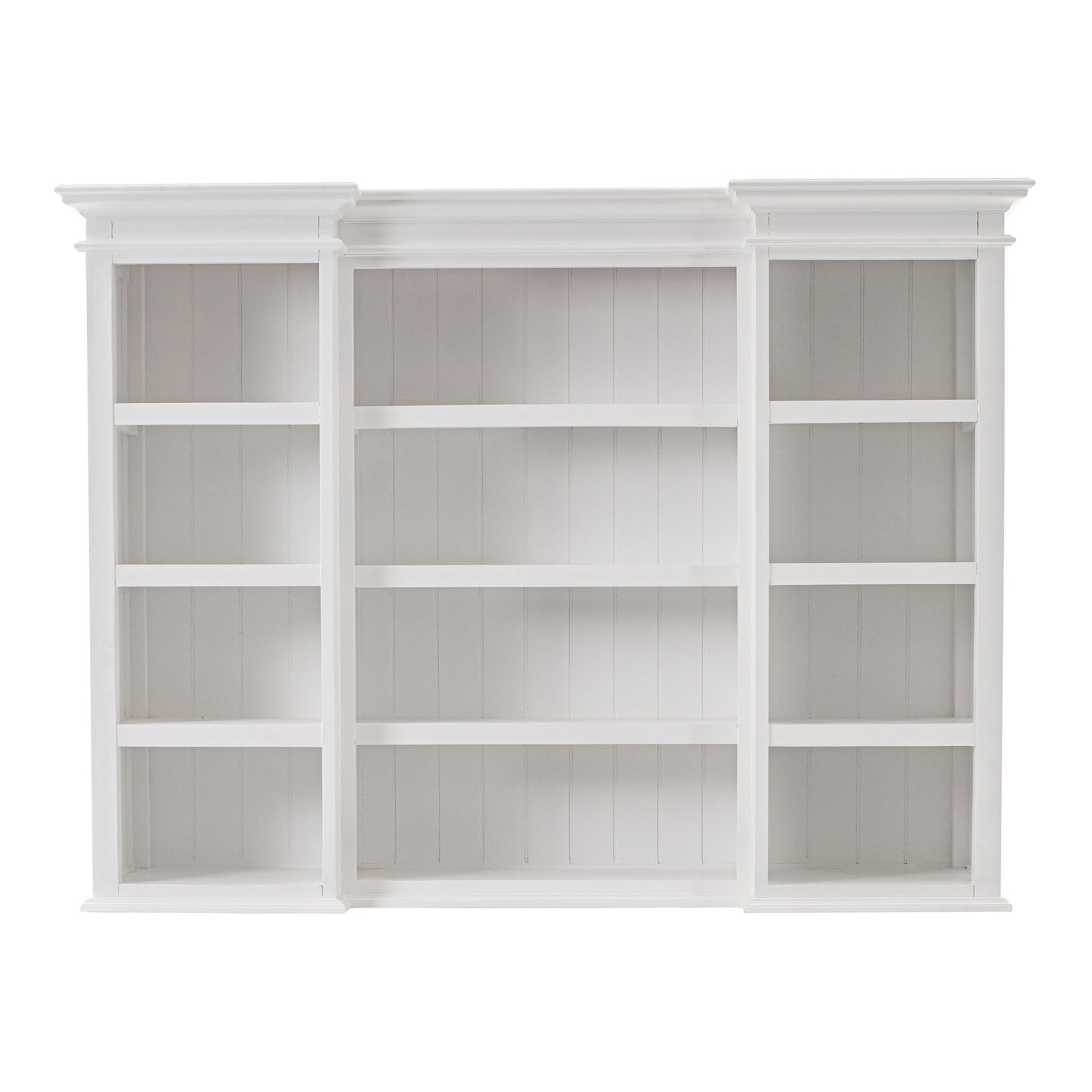 NovaSolo Halifax Classic White Kitchen Hutch Cabinet with 5 Doors 3 Drawers - Oakavia