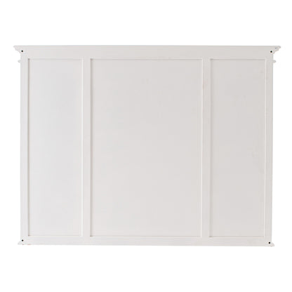 NovaSolo Halifax Classic White Kitchen Hutch Cabinet with 5 Doors 3 Drawers - Oakavia