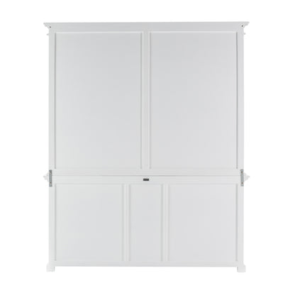 NovaSolo Halifax Classic White Hutch Bookcase 5 Doors 3 Drawers - Oakavia