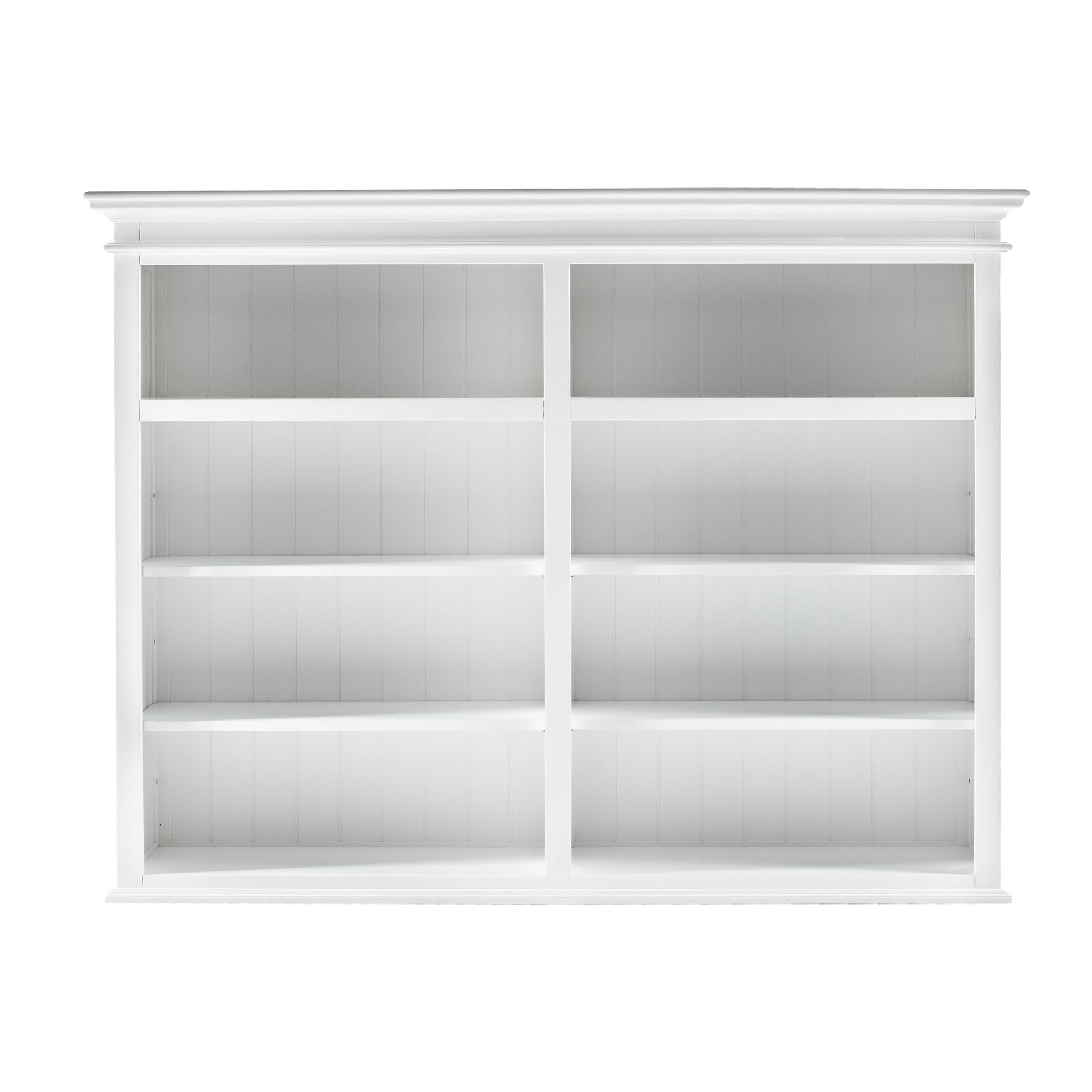 NovaSolo Halifax Classic White Hutch Bookcase 5 Doors 3 Drawers - Oakavia