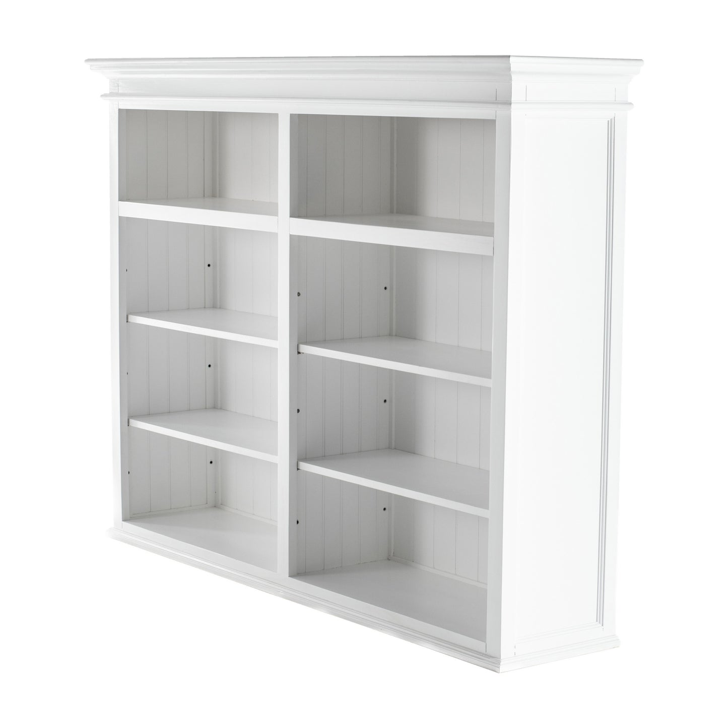 NovaSolo Halifax Classic White Hutch Bookcase 5 Doors 3 Drawers - Oakavia