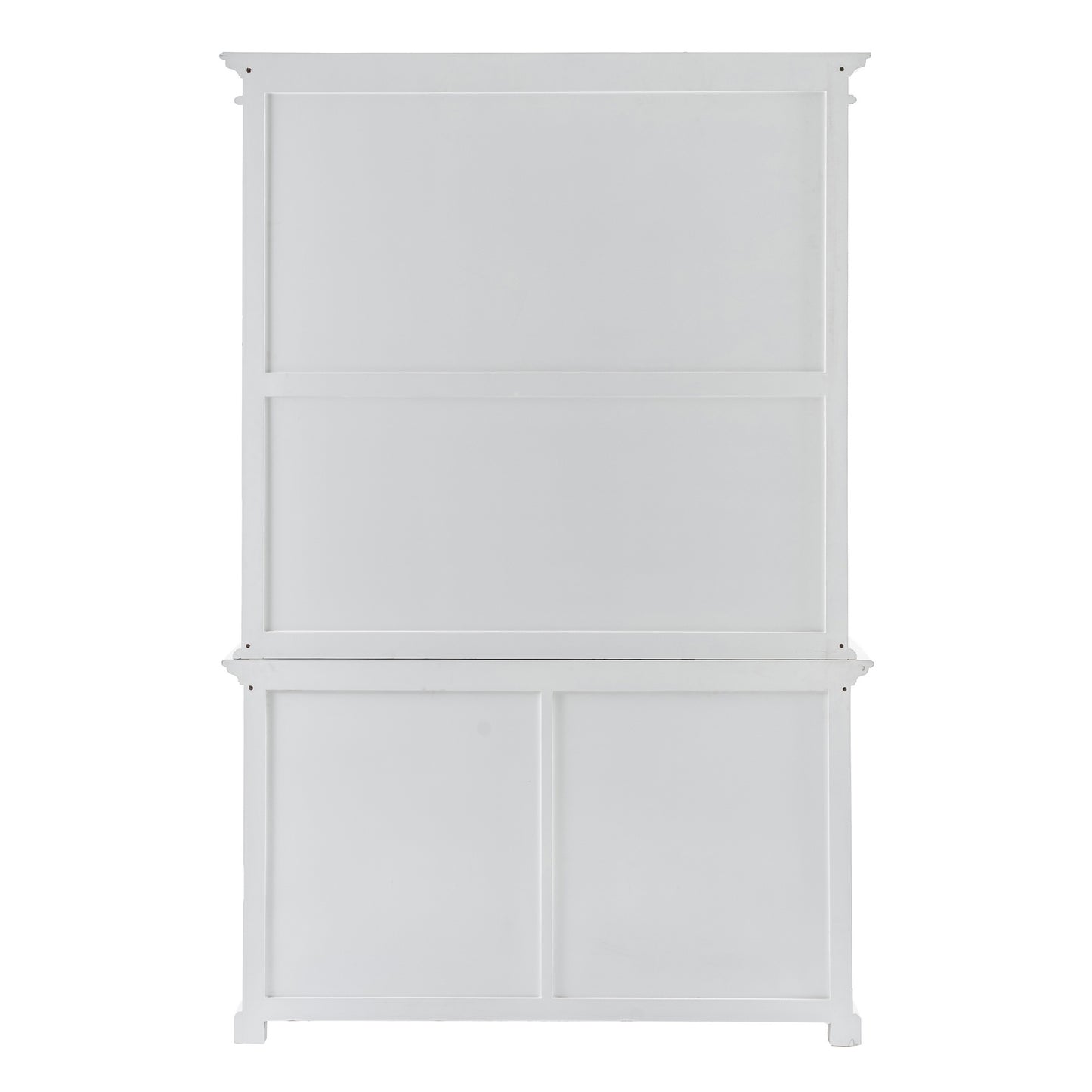 NovaSolo Halifax Classic White Buffet Hutch Unit with 2 Adjustable Shelves - Oakavia