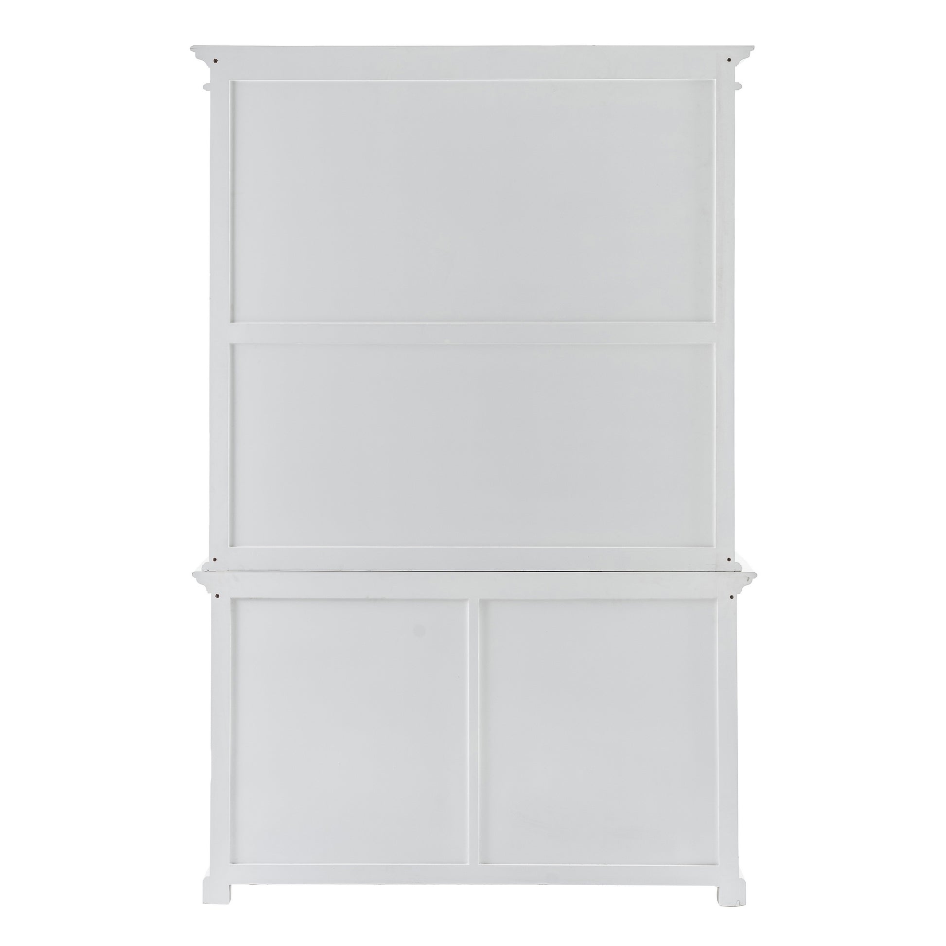 NovaSolo Halifax Classic White Buffet Hutch Unit with 2 Adjustable Shelves - Oakavia