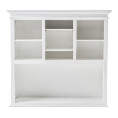 NovaSolo Halifax Classic White Buffet Hutch Unit with 2 Adjustable Shelves - Oakavia