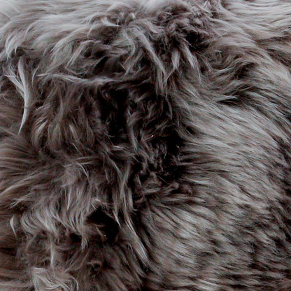 XXL Luxurious Grey Sheepskin Beanbag - Oakavia