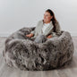 XXL Luxurious Grey Sheepskin Beanbag - Oakavia