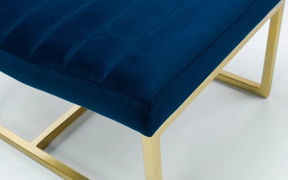 Bellagio Velvet Chair - Blue & Gold Julian Bowen