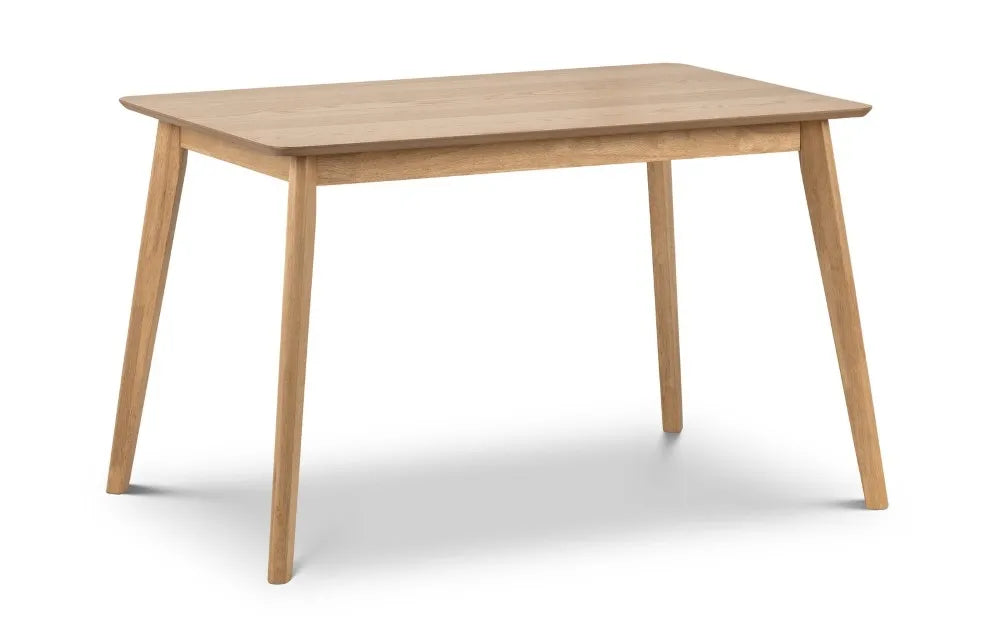 BODEN OAK VENEER RECTANGULAR TABLE WITH TAPERED LEGS Julian Bowen