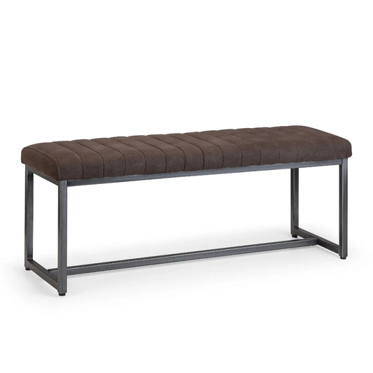 BROOKLYN UPHOLSTERED BENCH - CHARCOAL Julian Bowen