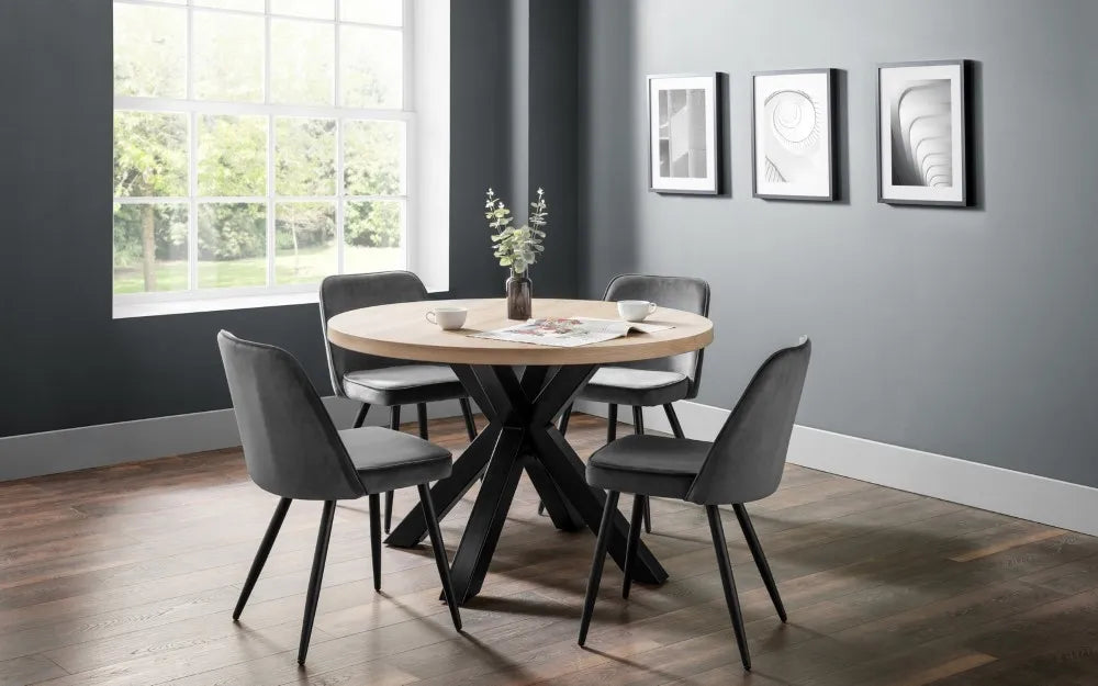 BURGESS DINING CHAIR - GREY Julian Bowen