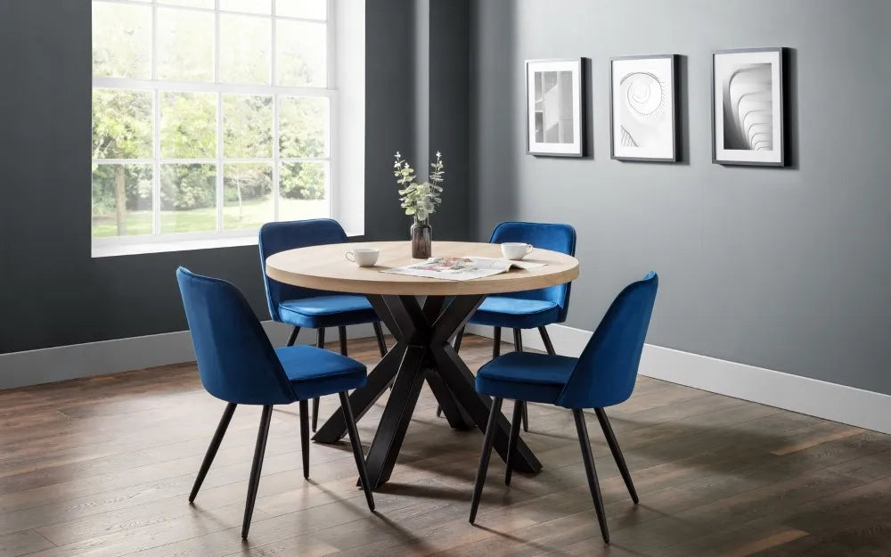 BURGESS DINING CHAIR - BLUE Julian Bowen