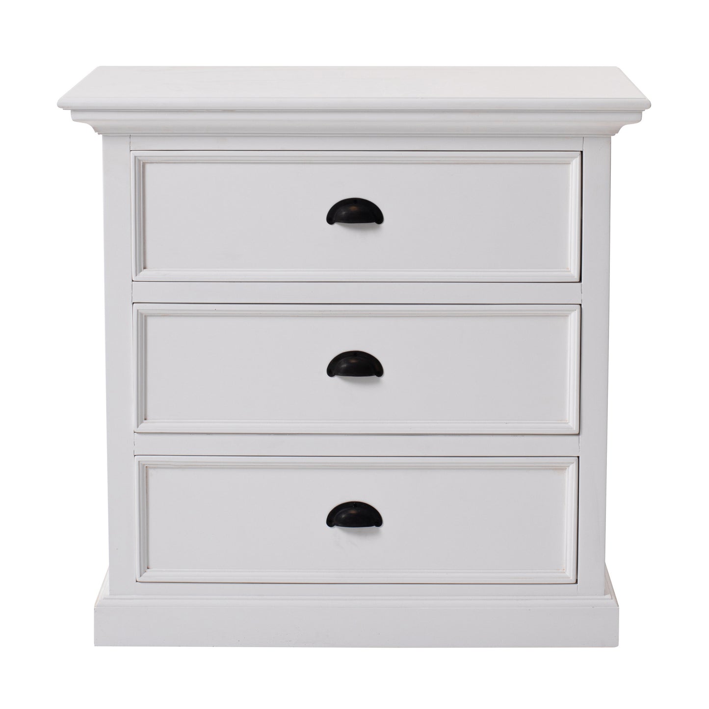 NovaSolo Halifax Grand Classic White Finish Bedside Drawer Unit - Oakavia