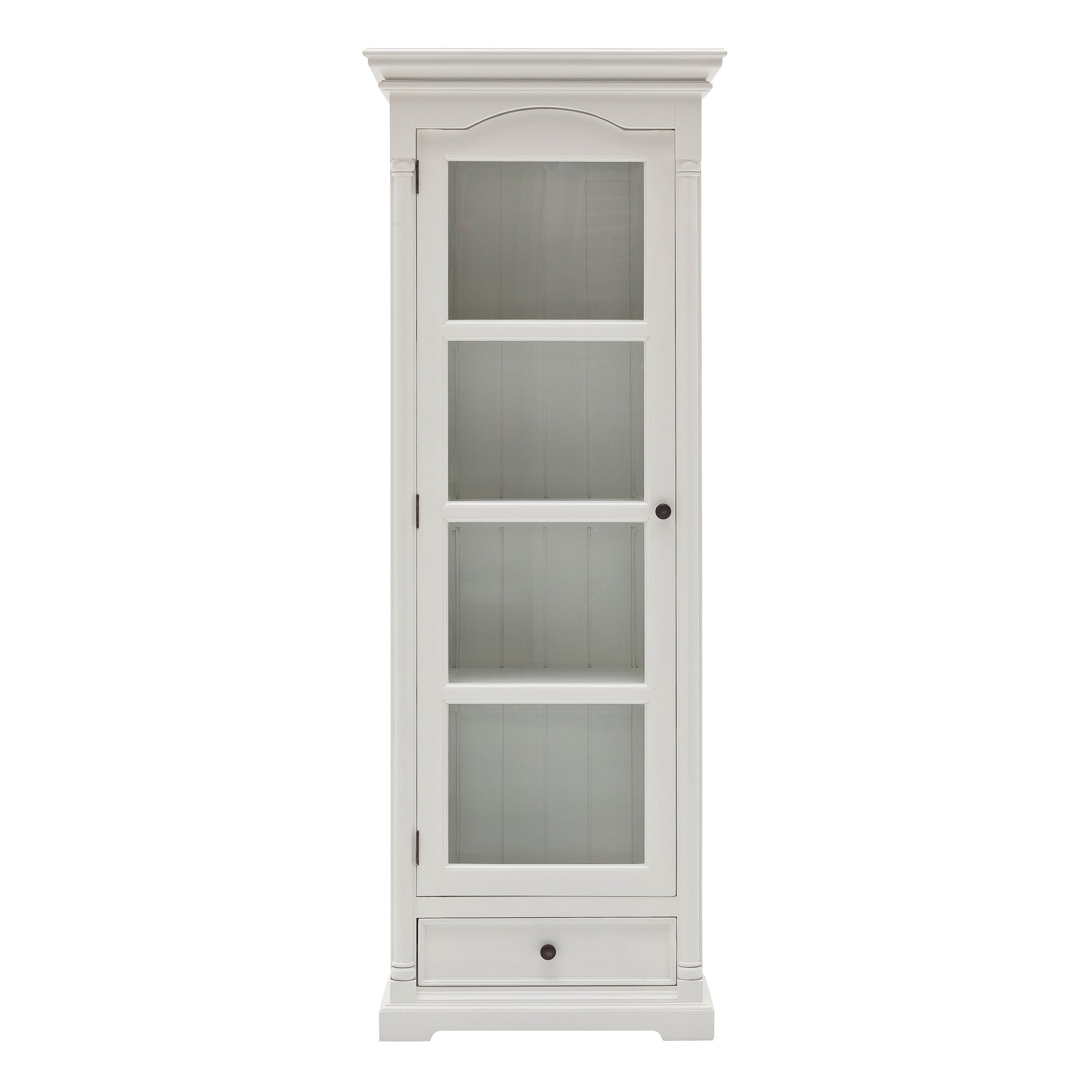 NovaSolo Provence Classic White Glass Cabinet - Oakavia