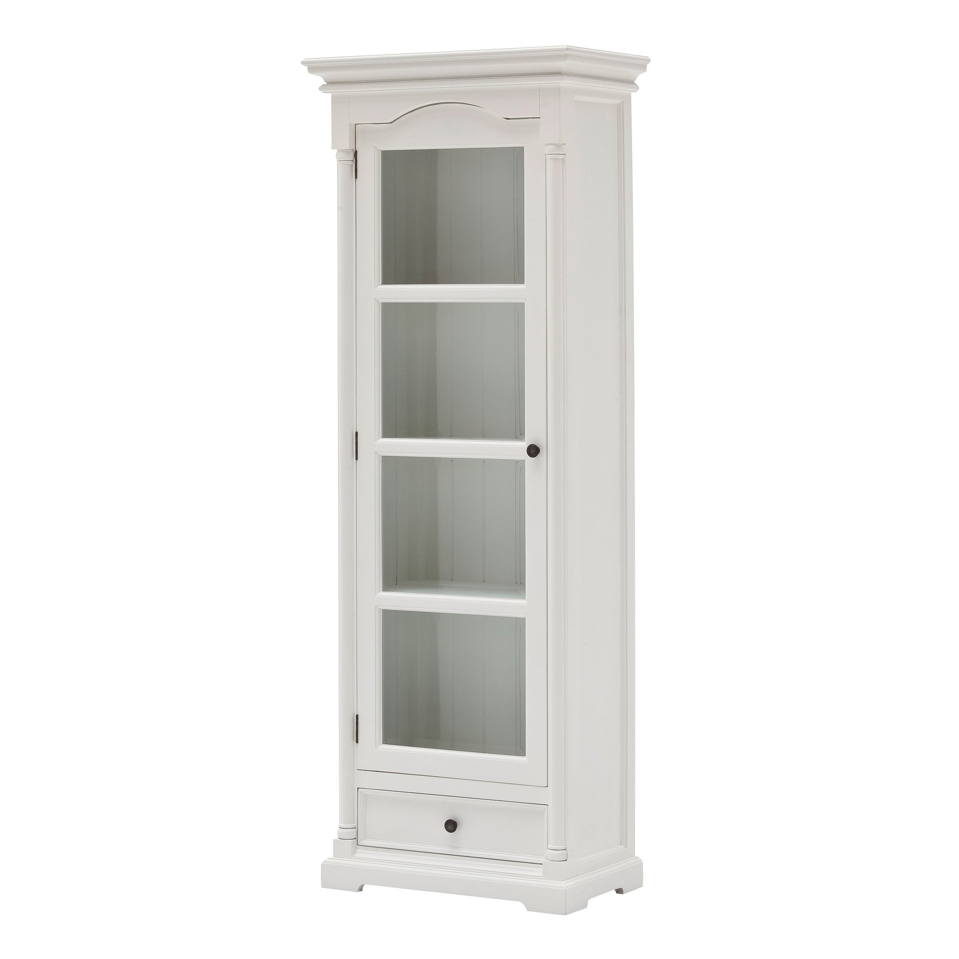 NovaSolo Provence Classic White Glass Cabinet - Oakavia