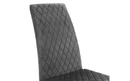 CALABRIA VELVET CANTILEVER DINING CHAIR - GREY Julian Bowen