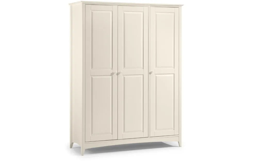 Cameo 3 Door Wardrobe - Stone White Julian Bowen