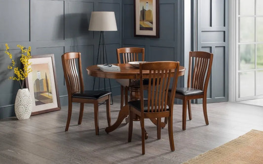 CANTERBURY ROUND TO OVAL EXTENDING TABLE - MAHOGANY Julian Bowen